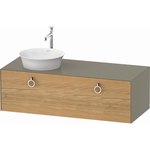 DWT4982LH5H2 White Tulip Vanity Base Bathroom Vanity - Natural Oak Stone Gray DWT4982LH5H2 White Tulip Vanity Base Bathroom Vanity - Natural Oak Stone Gray