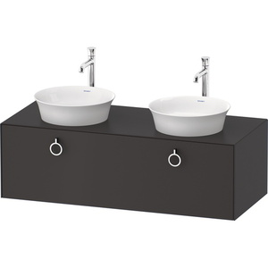 DWT4983B5858 White Tulip Vanity Base Bathroom Vanity - Graphite Satin Matte