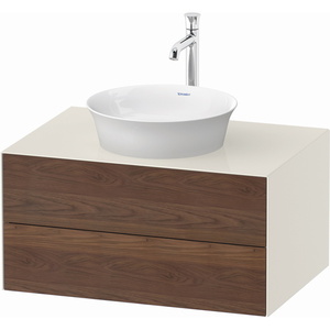 DWT4985077H4 White Tulip Vanity Base Bathroom Vanity - American Walnut Nordic White DWT4985077H4 White Tulip Vanity Base Bathroom Vanity - American Walnut Nordic White