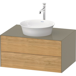 DWT49850H5H2 White Tulip Vanity Base Bathroom Vanity - Natural Oak Stone Gray DWT49850H5H2 White Tulip Vanity Base Bathroom Vanity - Natural Oak Stone Gray