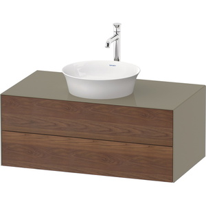 DWT4986077H2 White Tulip Vanity Base Bathroom Vanity - American Walnut Stone Gray DWT4986077H2 White Tulip Vanity Base Bathroom Vanity - American Walnut Stone Gray