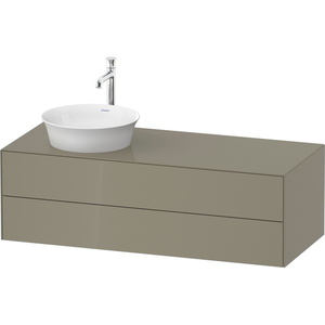 DWT4987LH2H2 White Tulip Vanity Base Bathroom Vanity - Stone Gray High Gloss DWT4987LH2H2 White Tulip Vanity Base Bathroom Vanity - Stone Gray High Gloss