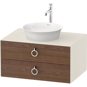 DWT4990077H4 White Tulip Vanity Base Bathroom Vanity - American Walnut Nordic White DWT4990077H4 White Tulip Vanity Base Bathroom Vanity - American Walnut Nordic White