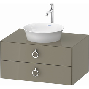DWT49900H2H2 White Tulip Vanity Base Bathroom Vanity - Stone Gray High Gloss DWT49900H2H2 White Tulip Vanity Base Bathroom Vanity - Stone Gray High Gloss