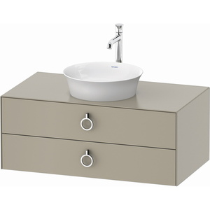 DWT499106060 White Tulip Vanity Base Bathroom Vanity - Taupe Satin Matte