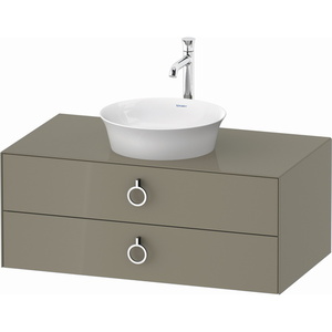 DWT49910H2H2 White Tulip Vanity Base Bathroom Vanity - Stone Gray High Gloss DWT49910H2H2 White Tulip Vanity Base Bathroom Vanity - Stone Gray High Gloss