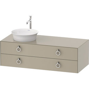 DWT4992L6060 White Tulip Vanity Base Bathroom Vanity - Taupe Satin Matte DWT4992L6060 White Tulip Vanity Base Bathroom Vanity - Taupe Satin Matte
