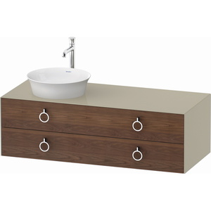 DWT4992L77H3 White Tulip Vanity Base Bathroom Vanity - American Walnut Taupe DWT4992L77H3 White Tulip Vanity Base Bathroom Vanity - American Walnut Taupe