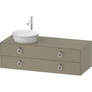 DWT4992LH2H2 White Tulip Vanity Base Bathroom Vanity - Stone Gray High Gloss DWT4992LH2H2 White Tulip Vanity Base Bathroom Vanity - Stone Gray High Gloss