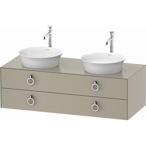DWT4993B6060 White Tulip Vanity Base Bathroom Vanity - Taupe Satin Matte