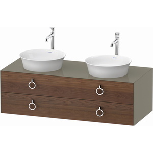 DWT4993B77H2 White Tulip Vanity Base Bathroom Vanity - American Walnut Stone Gray DWT4993B77H2 White Tulip Vanity Base Bathroom Vanity - American Walnut Stone Gray
