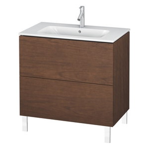 DLC662601313 L-Cube Vanity Base Bathroom Vanity - American Walnut