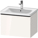 Duravit DDE42540BD220000 White High Gloss 25" to 30" Wide Bathroom Vanity