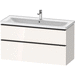 Duravit DDE43910BD220000 White High Gloss Over 45" Wide Bathroom Vanity