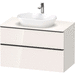 Duravit DDE49680BD220000 White High Gloss 31" to 44" Wide Bathroom Vanity