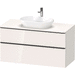 Duravit DDE49690BD220000 White High Gloss Over 45" Wide Bathroom Vanity
