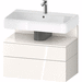 Duravit DQA4394022220000 White High Gloss 31" to 44" Wide Bathroom Vanity