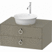 Duravit DWT49900H2H2 Stone Gray High Gloss Vanity Base