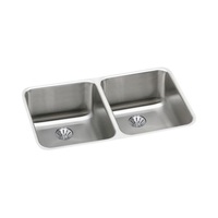  Lustertone Stainless Steel Undermount - Double Bowl Kitchen Sink - Stainless Steel