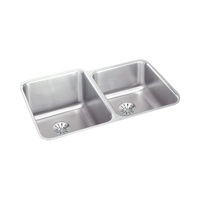  Lustertone Stainless Steel Undermount - Double Bowl Kitchen Sink - Stainless Steel