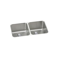  Lustertone Stainless Steel Undermount - Double Bowl Kitchen Sink - Stainless Steel