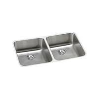  Lustertone Stainless Steel Undermount - Double Bowl Kitchen Sink - Stainless Steel