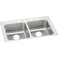  Gourmet Stainless Steel Double Bowl Kitchen Sink - Lustrous Satin