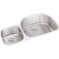  Lustertone Stainless Steel Undermount - Double Bowl Kitchen Sink - Lustrous Satin