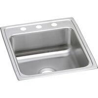  Lustertone Stainless Steel Single Bowl Kitchen Sink - Lustrous Satin