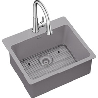  Quartz Classic White/Color Single Bowl Kitchen Sink - Greystone