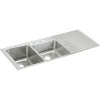  Lustertone Stainless Steel Double Bowl Kitchen Sink - Lustrous Satin