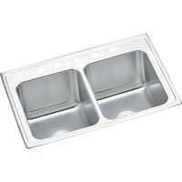  Lustertone Stainless Steel Double Bowl Kitchen Sink - Lustrous Satin