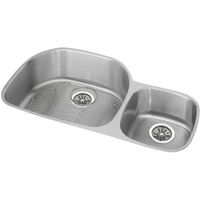  Lustertone Stainless Steel Undermount - Double Bowl Kitchen Sink - Lustrous Satin