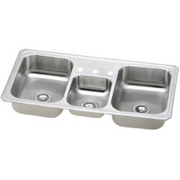  Celebrity Triple Bowl Sink Kitchen Sink - Stainless Steel