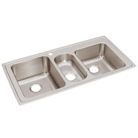  Lustertone Triple Bowl Sink Kitchen Sink - Lustrous Satin