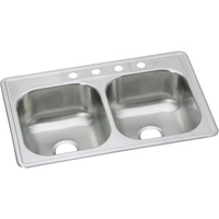 Double Bowl Kitchen Sink 33 x 22 x 8-1/16 Double Bowl Kitchen Sink 33 x 22 x 8-1/16