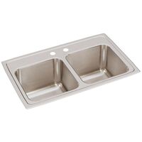  Lustertone Stainless Steel Double Bowl Kitchen Sink - Lustrous Satin