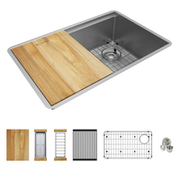  Crosstown Stainless Steel Undermount - Single Bowl Kitchen Sink - Polished Satin