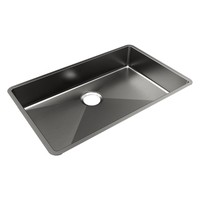  Crosstown Stainless Steel Undermount - Single Bowl Kitchen Sink - Polished Satin