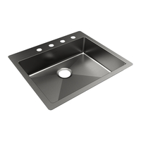  Crosstown Stainless Steel Dual Mount Single Bowl Kitchen Sink - Polished Satin