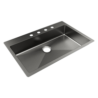  Crosstown Stainless Steel Dual Mount Single Bowl Kitchen Sink - Polished Satin