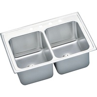  Lustertone Stainless Steel Double Bowl Kitchen Sink - Stainless Steel