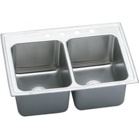  Lustertone Stainless Steel Double Bowl Kitchen Sink - Stainless Steel