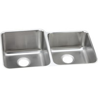  Gourmet Stainless Steel Undermount - Double Bowl Kitchen Sink - Lustrous Satin