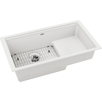  Quartz Luxe White/Color Undermount - Single Bowl Kitchen Sink - Ricotta