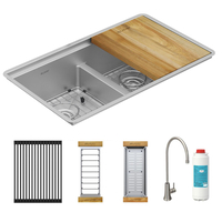  Crosstown Stainless Steel Undermount - Double Bowl Kitchen Sink - Stainless Steel