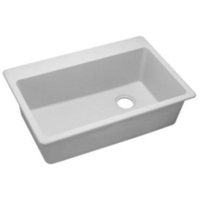  Quartz Classic White/Color Single Bowl Kitchen Sink - White