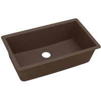  Quartz Classic White/Color Undermount - Single Bowl Kitchen Sink - Mocha