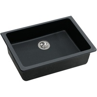  Quartz Classic White/Color Single Bowl Kitchen Sink - Black