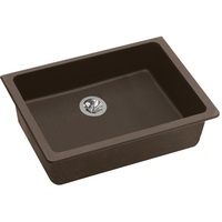  Quartz Classic White/Color Single Bowl Kitchen Sink - Mocha